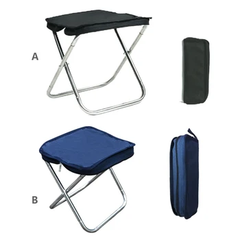 Cadeira De Camping Desmontável Pesca Fezes Leve Férias Assento Equipamento De Montanhismo, A Camper Acessórios Azul