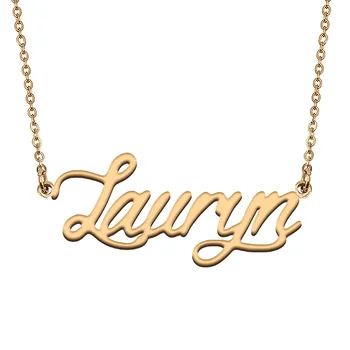 Lauryn Nome Personalizado da Colar Personalizado Pingente Gargantilha Personalizada, Jóia de Presente para Mulheres Meninas Amigo Presente de Natal