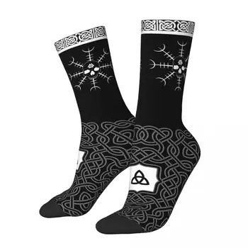 Leme De Temor Vikings Ragnar Lothbrok Série de TV 
 Cordão Meias de Caminhada Bolsa de Impressão 3D Mochila Menino Meninas Meados de bezerro meias