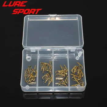 LureSport LG4 Guia Superior 40pcs em Caixa de Ouro moldura de Aço LS anel de guia da haste Haste de Construção de Reparo de componentes DIY Acessório
