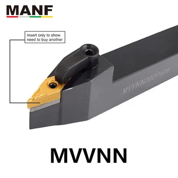MANF 20mm MVVNN-1616K16 de Torno CNC de torneamento Cortador de placa Ferramentas de Torneamento Externo Suporte de Metal para ferramentas de Corte portadores de ferramenta para torneamento