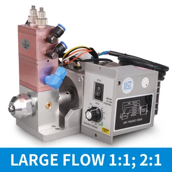 MEU-118 grande fluxo de AB duplo líquido dispensação de válvulas, cilindro de dupla, independente de micro ajuste cola relação, duplo componente
