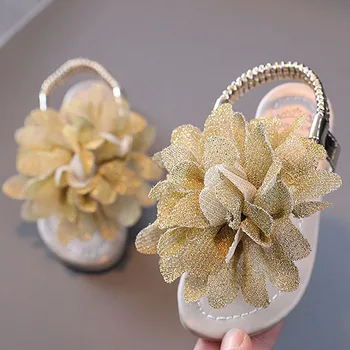 New Bohemian Flor Sapatos de Bebê de Moda Escorregar No Sandálias Meninas Crianças Flip-Flops Doce Miúdos Abrir os Dedos Sandalias CSH930