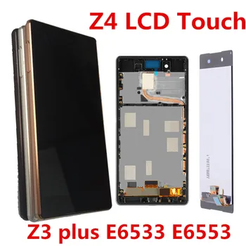 Para Sony Xperia Z3 Plus Visor E6553 E6533 E5663 Tela LCD Touch screen Digitalizador Assembly Para Sony Z4 Z3+ lcd