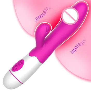 Poderoso Ponto G vibrador Vibrador de Dupla Vibração Estimulação do Clitóris Massageador Vibrador AV Vara Masturbador Brinquedos Sexuais Para as Mulheres