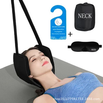 Rede com Suporte para Pescoço Tração Massager Cervicales Para Reduzir o Pescoço Alívio da Dor, Relaxamento, com Livre Máscara de Olho Pescoço Rede