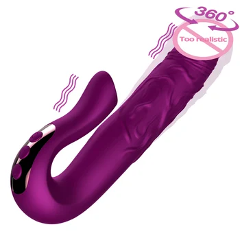 Silicone de alta Qualidade Vibrador Vibrador Brinquedos Sexuais para a Mulher Telescópica de Rotação de Brinquedos Eróticos Língua Vibração Clitóris Adulto do Sexo Loja